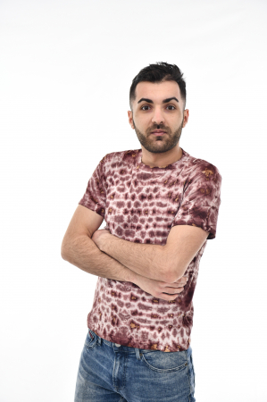 Tricou Tie Dye AllOver Splash - Maro Inchis [1]