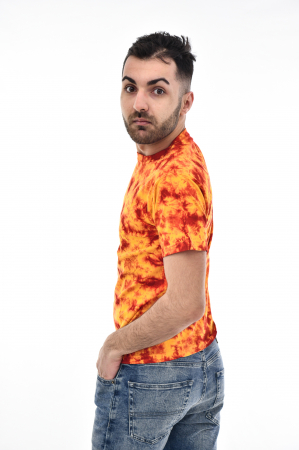Tricou Tie Dye AllOver Splash - Maro Inchis [4]