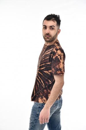 Tricou Tie Dye Circle Splash - Verde Inchis [4]