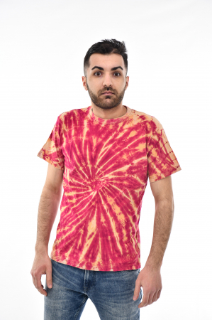 Tricouri - Tricou Tie Dye Circle Splash - Verde Inchis