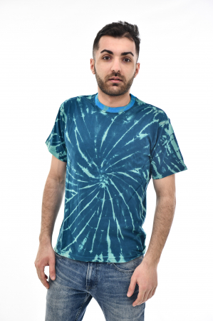 Tricou Tie Dye Circle Splash - Verde Inchis [1]