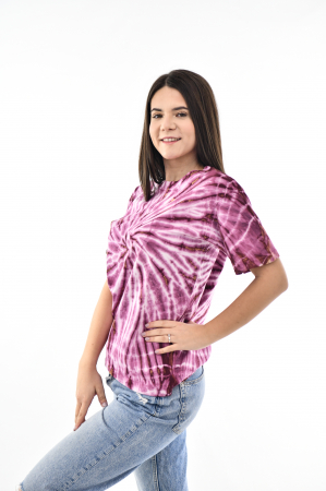Tricou Tie Dye Circle Splash - Verde Inchis [5]