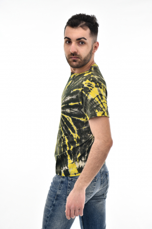 Tricou Tie Dye Circle Splash - Verde Inchis [4]