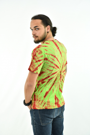 Tricou Tie Dye Circle Splash - Verde Inchis [3]
