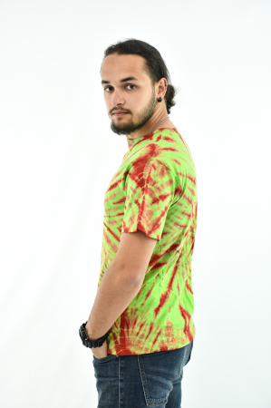 Tricou Tie Dye Circle Splash - Verde Inchis [5]