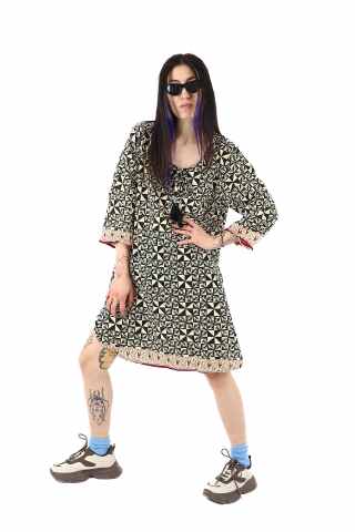 Tunica din 100% bumbac cu maneca 3/4 si croi relaxat - Model 6 [2]