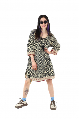 Tunica din 100% bumbac cu maneca 3/4 si croi relaxat - Model 6 [1]