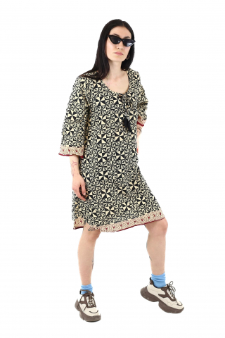 Tunica din 100% bumbac cu maneca 3/4 si croi relaxat - Model 6 [4]