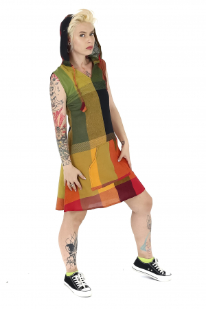Tunică fără mâneci cu glugă - Multicolor [2]