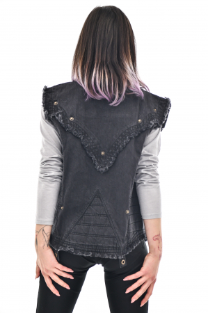 Vesta regular cu guler rusesc - Negru [12]