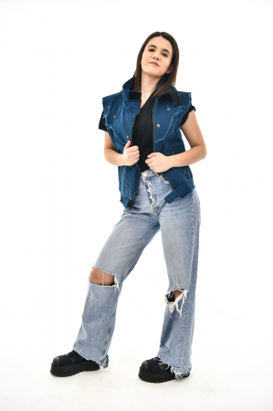 Vesta regular cu guler rusesc - Negru [5]
