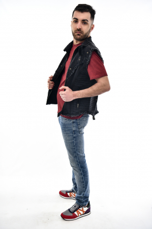 Vesta regular cu guler rusesc - Negru [9]