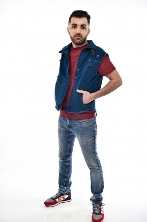 Vesta regular cu guler rusesc - Negru [3]