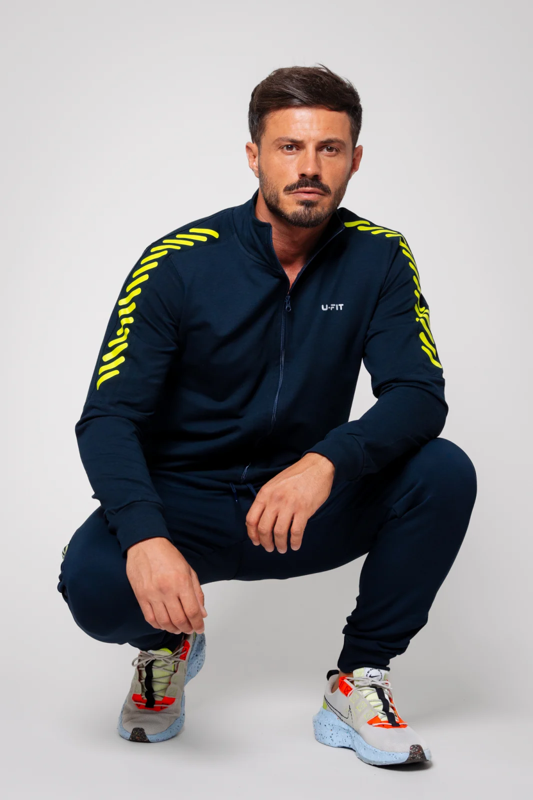 Trening Bumbac Step Navy/Green