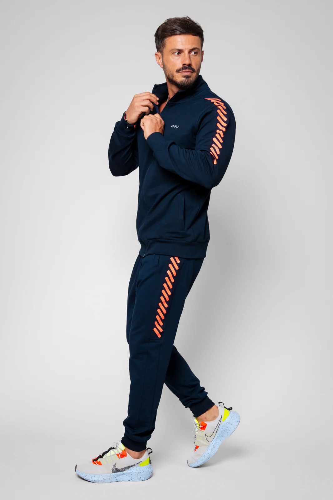 Trening Bumbac Step Navy/Orange