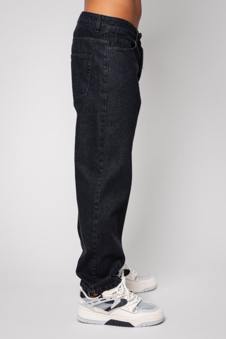 Blugi lungi din denim Black III [2]