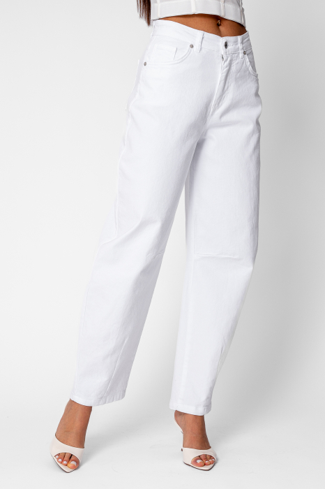 Baggy White elastic jeans [3]