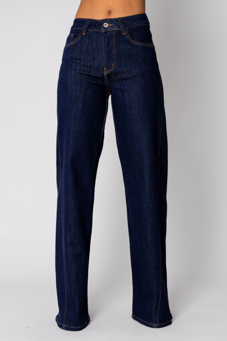 Blugi elastici largi Navy [2]