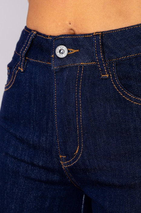 Blugi elastici largi Navy [5]