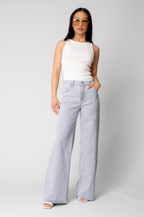 Grey stretch denim jeans [4]