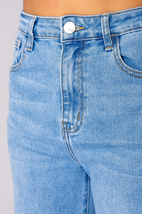 Blugi elastici largi Light Blue [4]