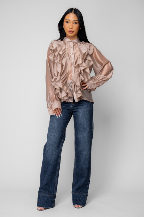 Blugi elastici largi Dark Blue  [4]