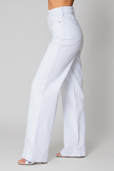 Wide stretch jeans in White denim [3]