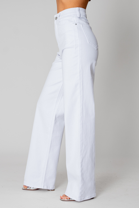 Wide stretch jeans in White denim [2]