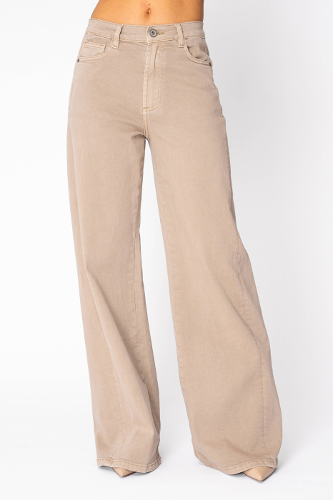Blugi elastici largi Light Brown