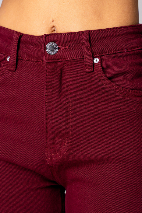 Blugi elastici regular Burgundy [4]