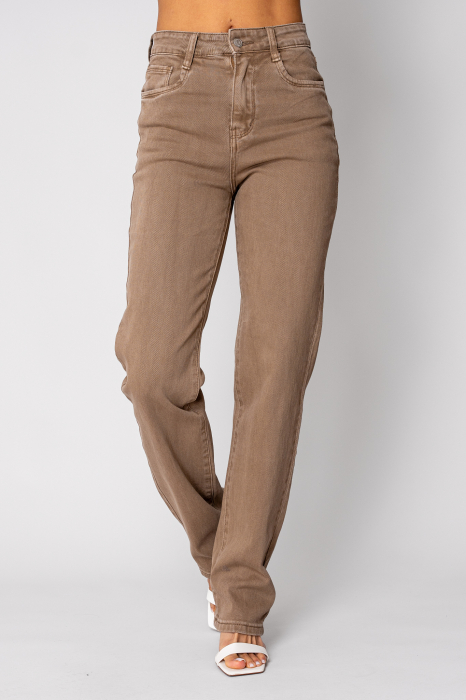Blugi elastici regular Light Brown [1]