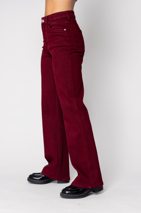 Blugi elastici regular Burgundy [2]