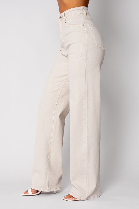 Blugi elastici regular Cream [2]