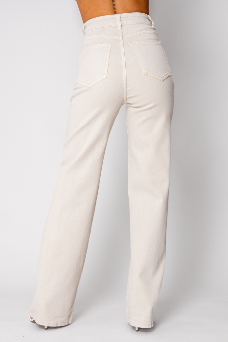 Blugi elastici regular Cream [3]