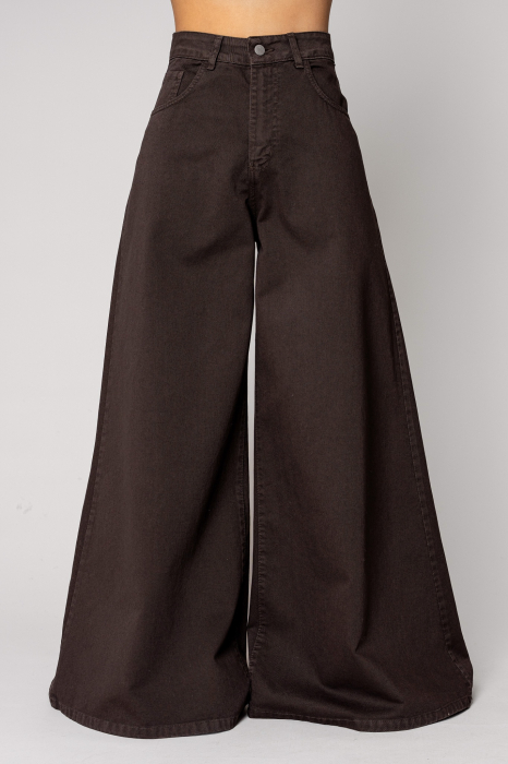 Blugi foarte largi din denim Brown [1]