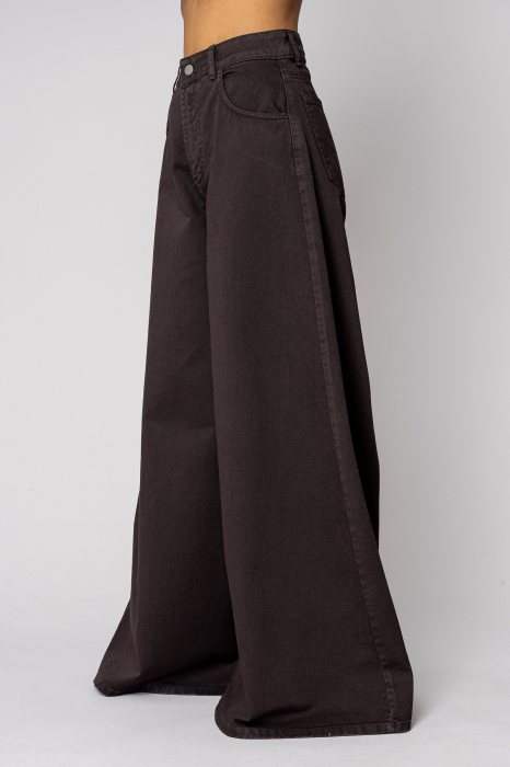 Blugi foarte largi din denim Brown [2]