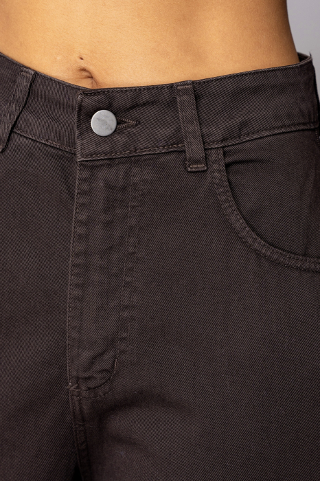 Blugi foarte largi din denim Brown [4]