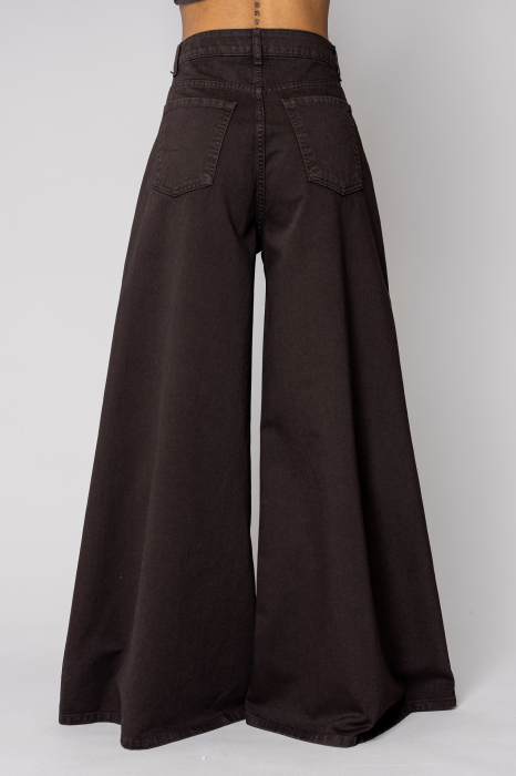 Blugi foarte largi din denim Brown [3]