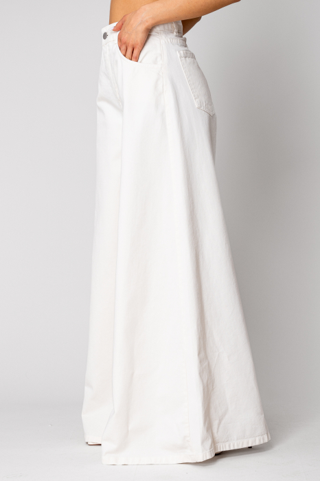 Off White denim wide leg jeans [2]