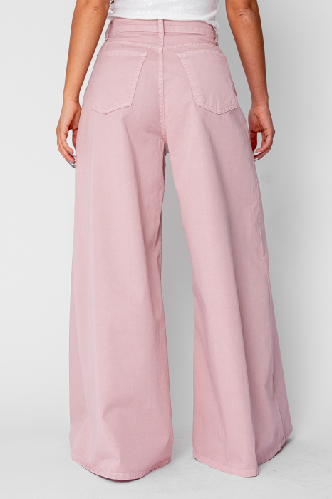 Rose denim wide leg jeans [5]