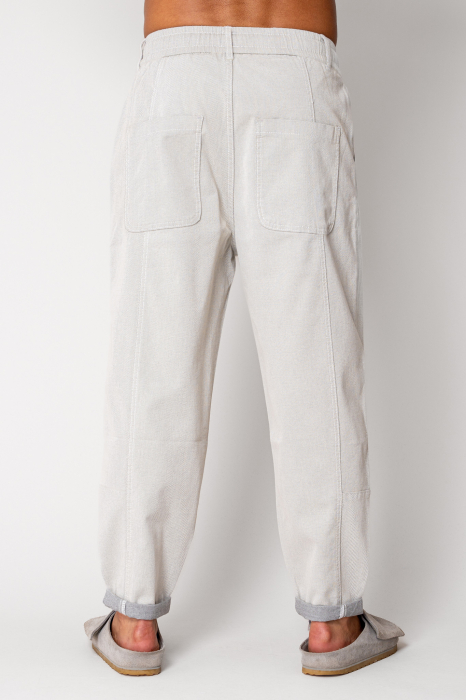 Grey Long Joggly Jeans with Drawstring [3]