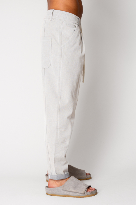 Grey Long Joggly Jeans with Drawstring [2]