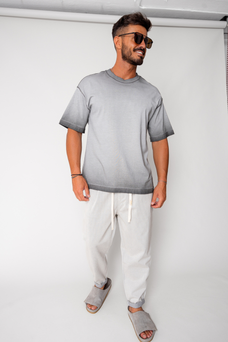 Grey Long Joggly Jeans with Drawstring [4]