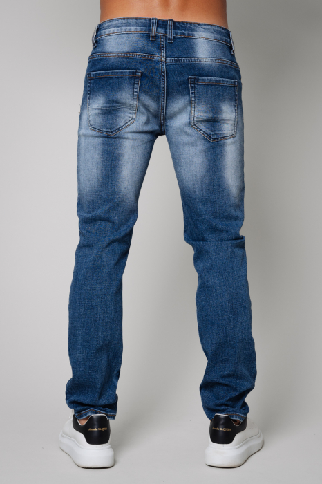 Blugi Lungi inchidere cu nasturi Dark Blue [4]