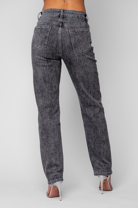 Blugi lungi cu strasuri Grey Anthracite [3]