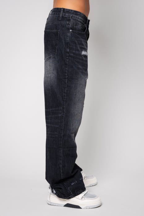 Black long denim jeans [2]
