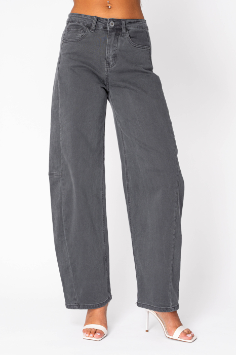 Blugi lungi elastici Baggy Grey Anthracite [2]