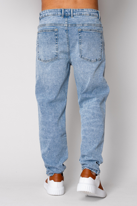 Regular Light Blue Stretchy Long Jeans [3]