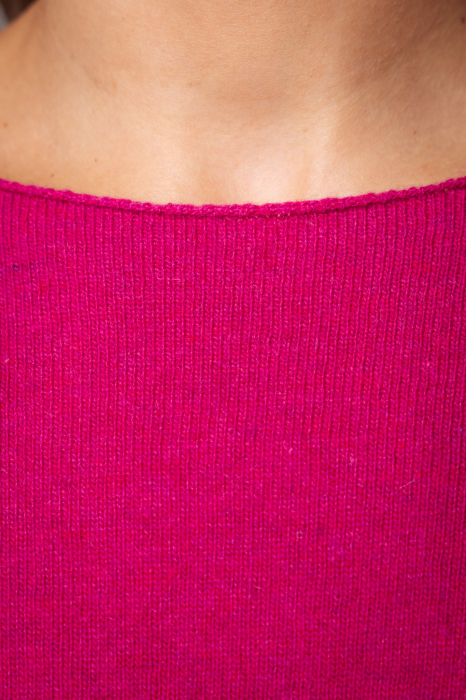 Set wool and cashmere mix sweater and long pants Magenta I [5]