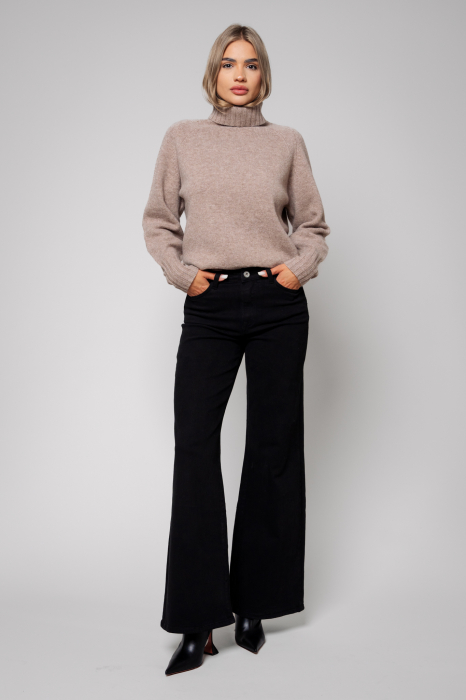 Blugi lungi din denim largi  Black [4]